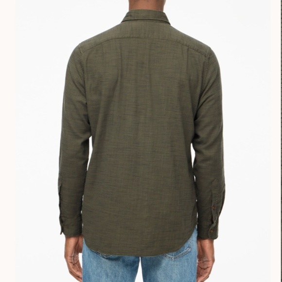 J crew Slub dobby shirt Loden Green Navy - Picture 3 of 4